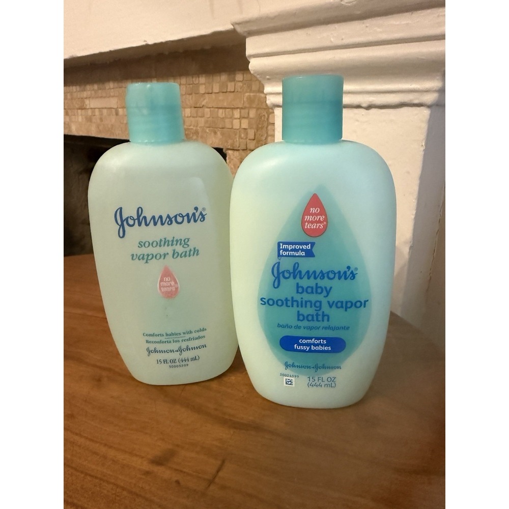 2x Johnson's Baby Soothing Vapor Bath Comforts Fussy Babies Original 15 oz